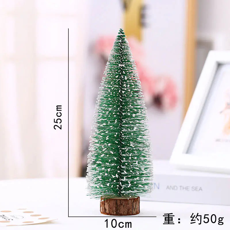 Mini Christmas Tree with Snowy Pine Needles Decor