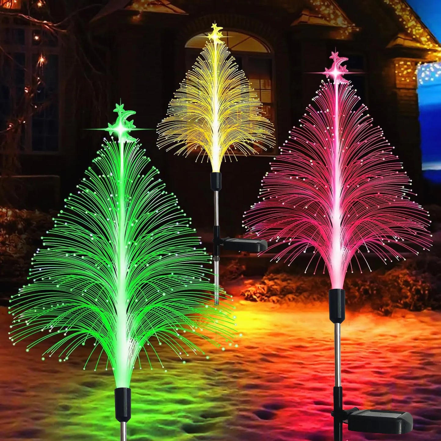 New Solar Christmas Jellyfish Outdoor Yard Light