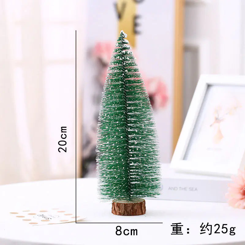 Mini Christmas Tree with Snowy Pine Needles Decor