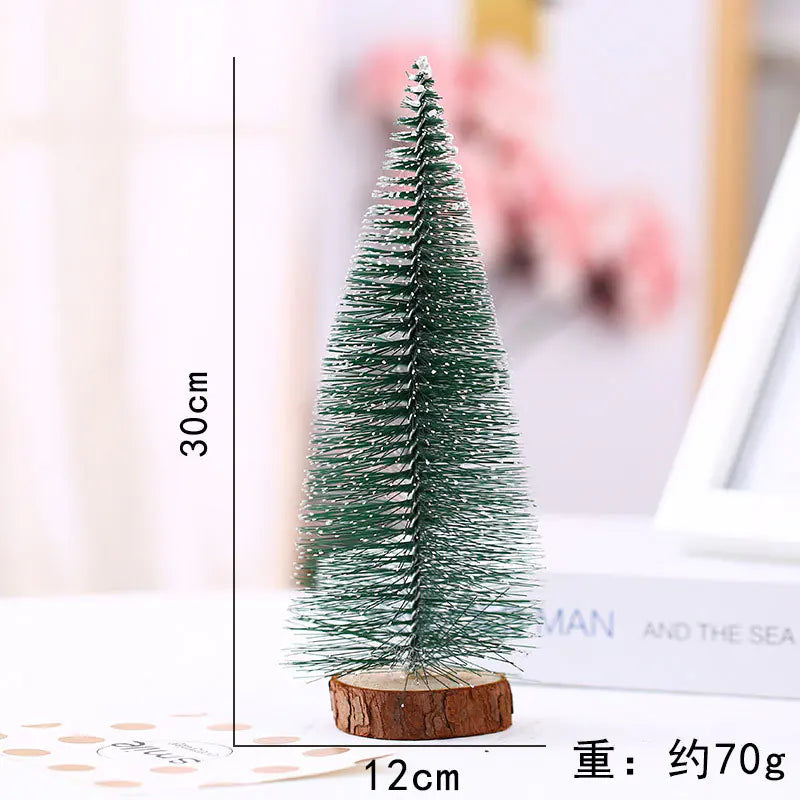 Mini Christmas Tree with Snowy Pine Needles Decor