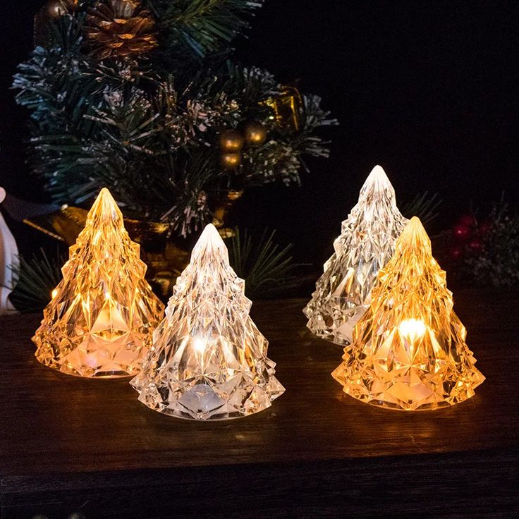 LED Crystal Candle Light for Christmas Decoration