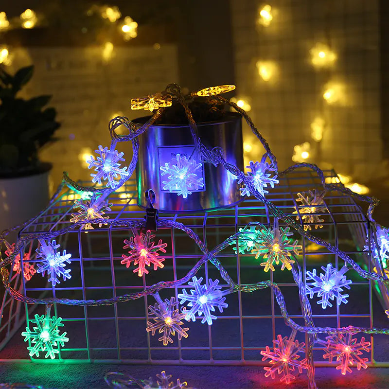 1.5M 3M Snowflake LED Fairy String Lights for Decor