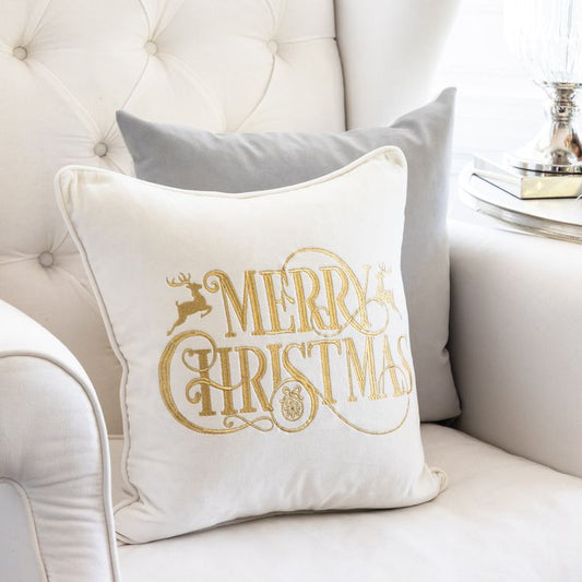 Exclusive Gold Foil Christmas Pillow Covers (Set)