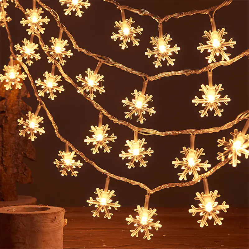1.5M 3M Snowflake LED Fairy String Lights for Decor