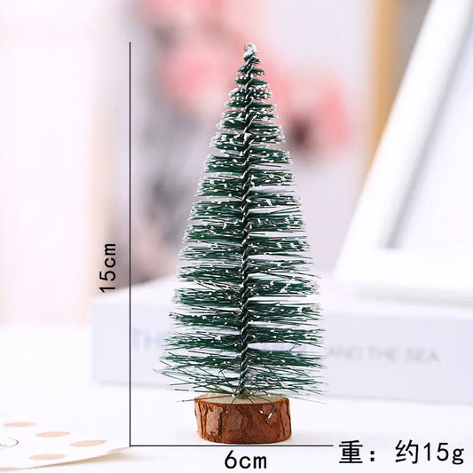 Mini Christmas Tree with Snowy Pine Needles Decor