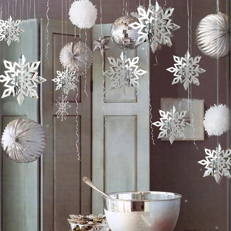 Christmas Snowflake Ornaments for Tree Decoration