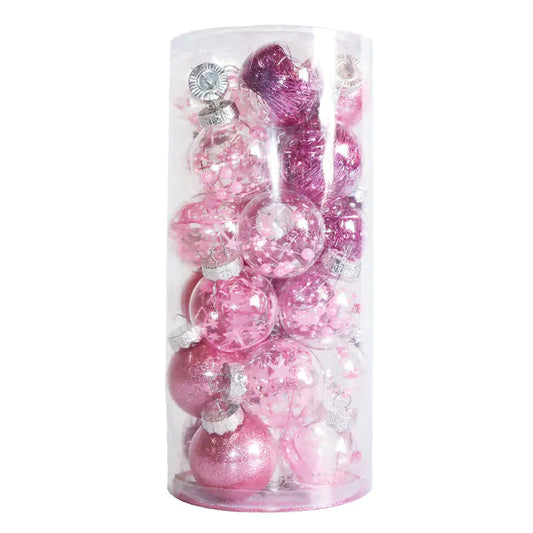 24-Pack 6cm Colorful Christmas Ornaments